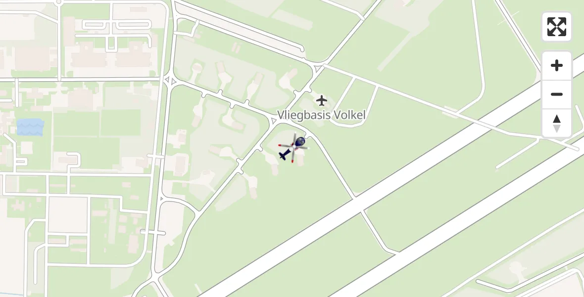 Vluchtroute Politiehelikopter Vliegbasis Volkel - Vliegbasis Volkel, 14 februari 2023, 13:24