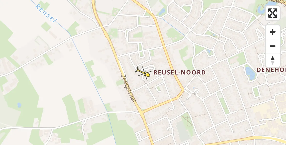 Routekaart van de vlucht: Lifeliner 2 naar Reusel