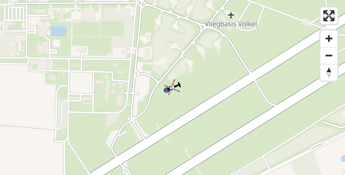 Vluchtroute Politiehelikopter Vliegbasis Volkel - Vliegbasis Volkel, 20 februari 2023, 07:08