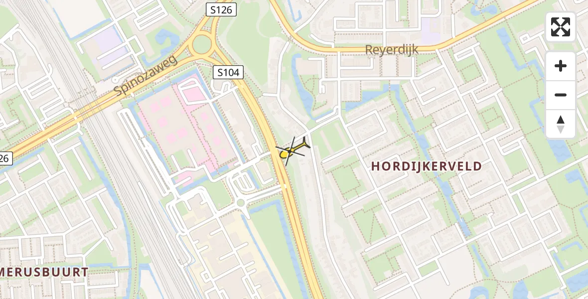 Routekaart van de vlucht: Lifeliner 2 naar Rotterdam