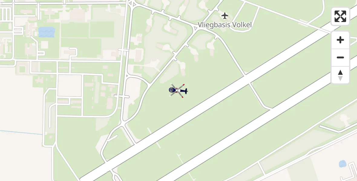 Vluchtroute Politiehelikopter Vliegbasis Volkel - Vliegbasis Volkel, 20 februari 2023, 14:01