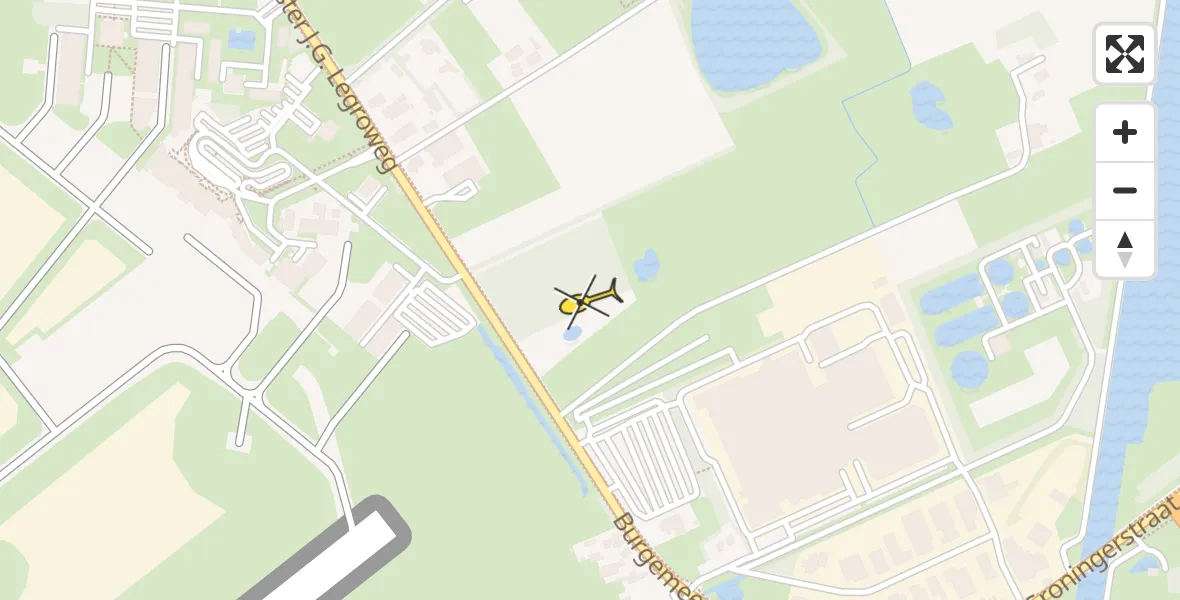 Routekaart van de vlucht: Lifeliner 4 naar Groningen Airport Eelde