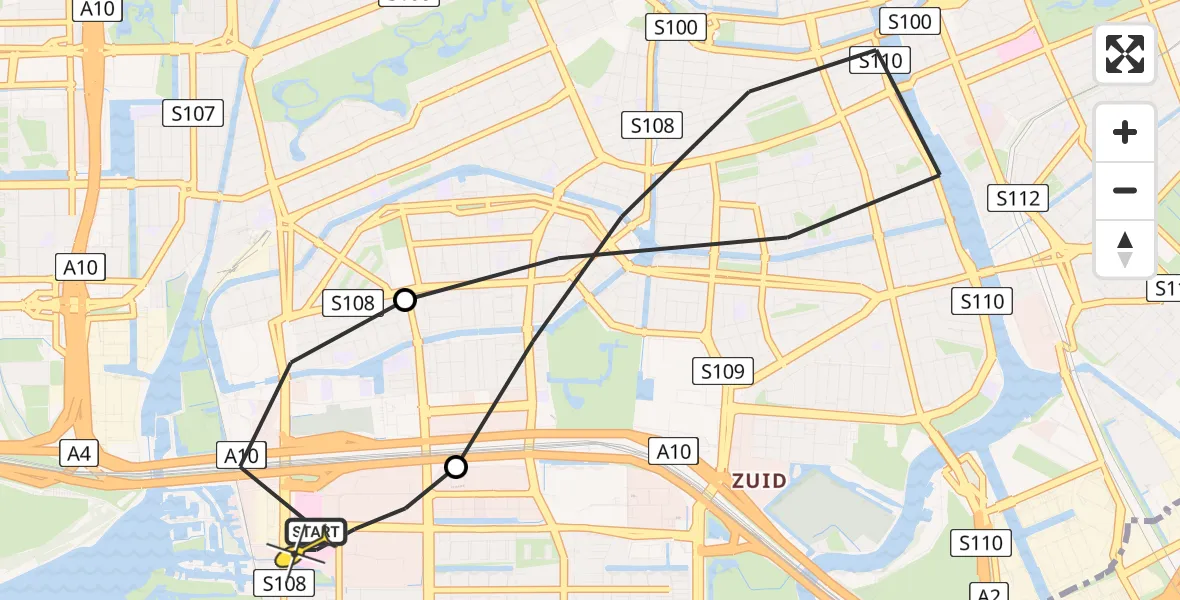 Routekaart van de vlucht: Lifeliner 1 naar VU Medisch Centrum Amsterdam