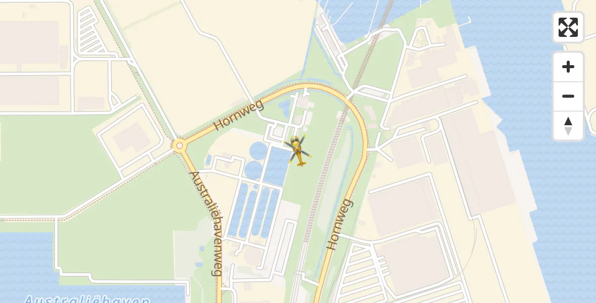Vluchtroute Traumahelikopter Amsterdam Heliport - Amsterdam Heliport, 23 februari 2023, 10:11