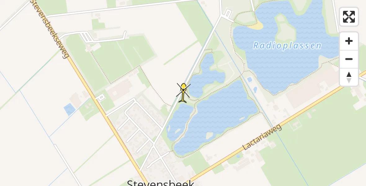 Routekaart van de vlucht: Lifeliner 3 naar Stevensbeek