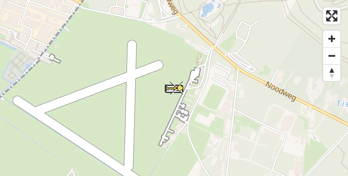 Routekaart van de vlucht: Politiehelikopter naar Vliegveld Hilversum