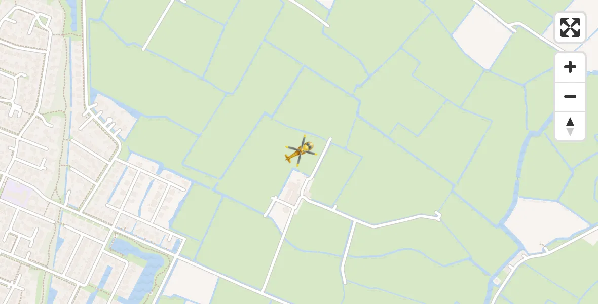 Vluchtroute Traumahelikopter vanuit Dronryp