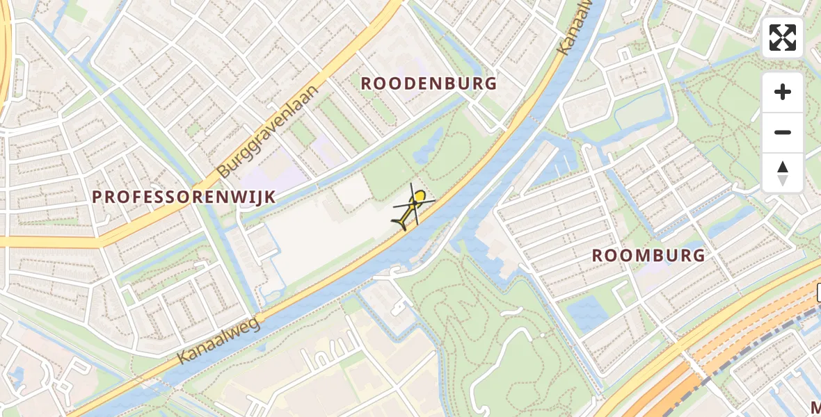 Routekaart van de vlucht: Lifeliner 1 naar Leiden