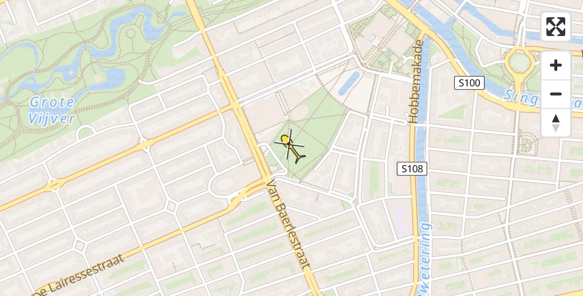 Routekaart van de vlucht: Lifeliner 1 naar Amsterdam