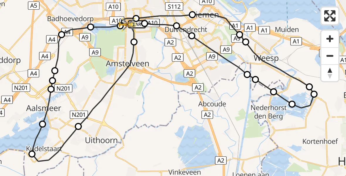 Vluchtroute Traumahelikopter VU Medisch Centrum Amsterdam - VU Medisch Centrum Amsterdam, 03 maart 2023, 10:43