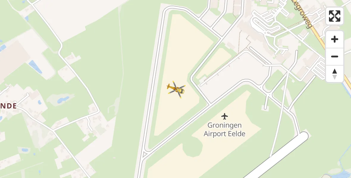 Vluchtroute Traumahelikopter Groningen Airport Eelde - Groningen Airport Eelde, 03 maart 2023, 11:49