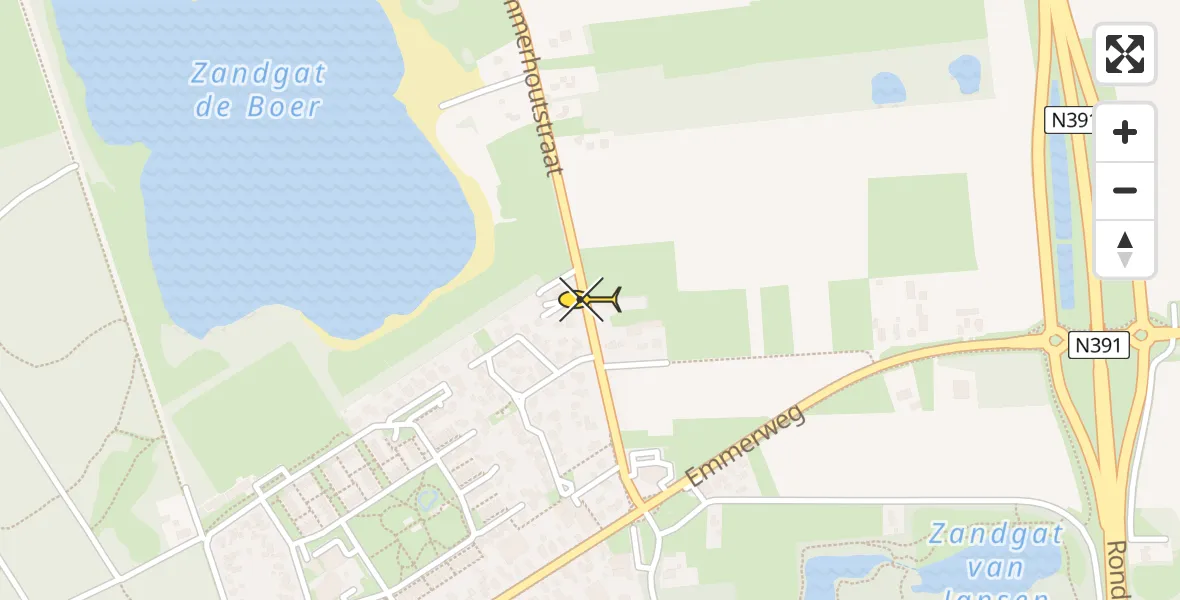 Routekaart van de vlucht: Lifeliner 4 naar Emmen