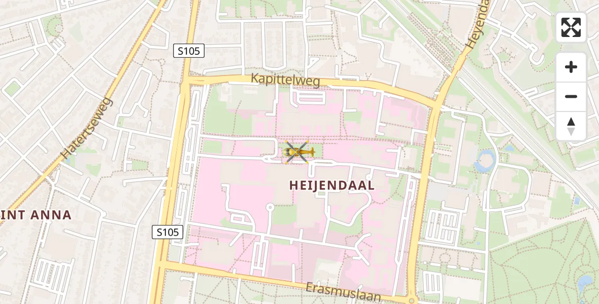 Vluchtroute Traumahelikopter Radboud Universitair Medisch Centrum - Radboud Universitair Medisch Centrum, 03 maart 2023, 14:43