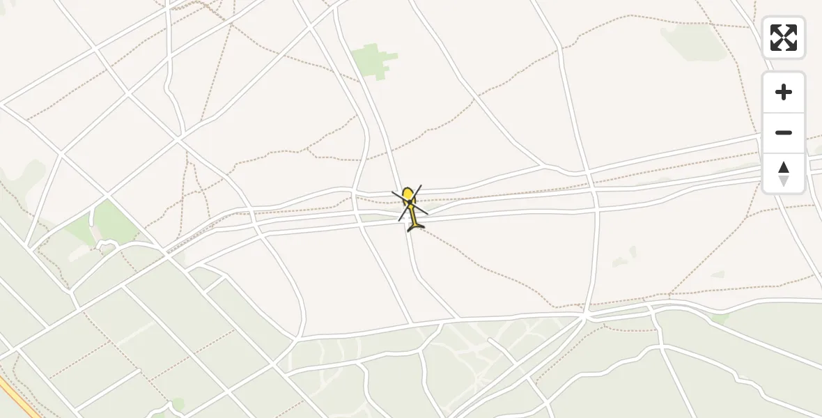 Routekaart van de vlucht: Politiehelikopter naar Ermelo