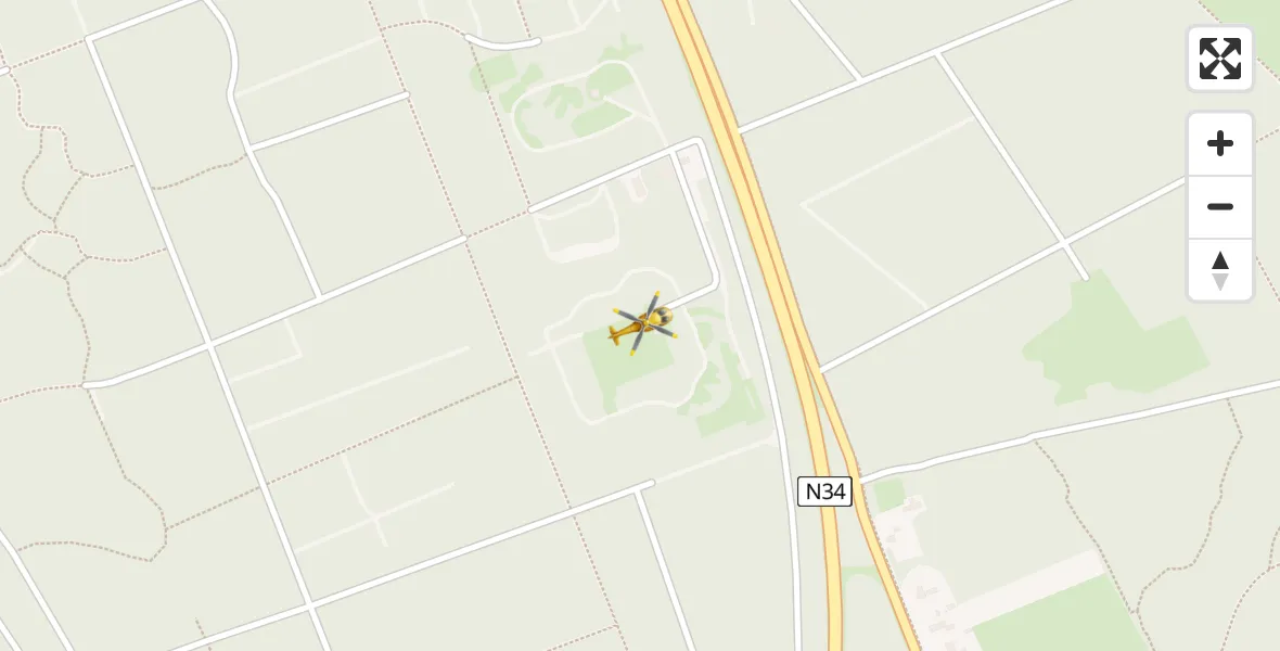 Vluchtroute Traumahelikopter Odoorn - Odoorn, 03 maart 2023, 19:19
