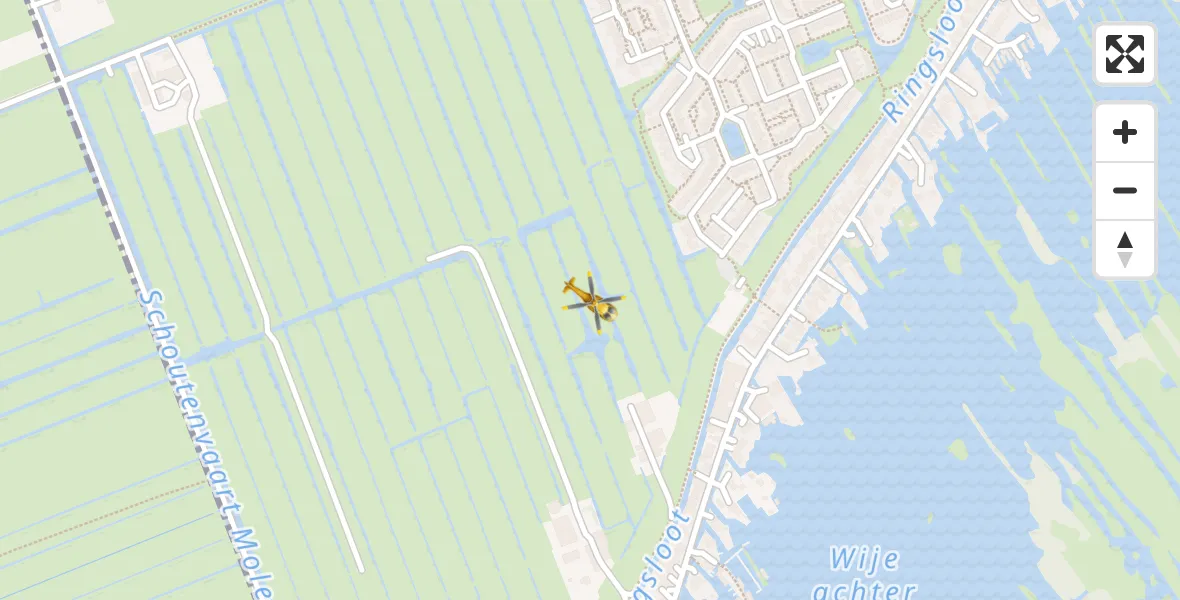 Vluchtroute Traumahelikopter Nieuwkoop - Nieuwkoop, 03 maart 2023, 21:29