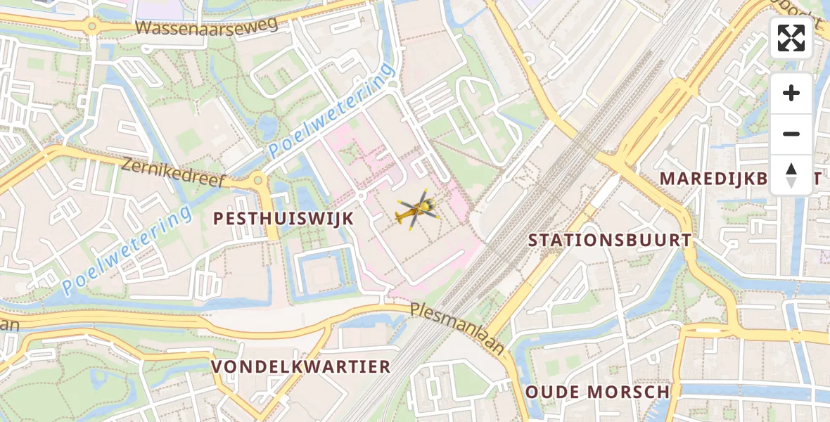 Vluchtroute Traumahelikopter Leiden - Leiden, 03 maart 2023, 22:07