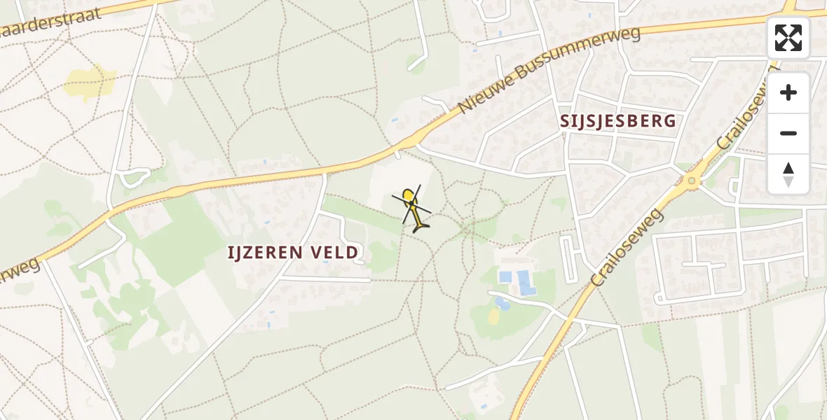 Routekaart van de vlucht: Lifeliner 1 naar Huizen