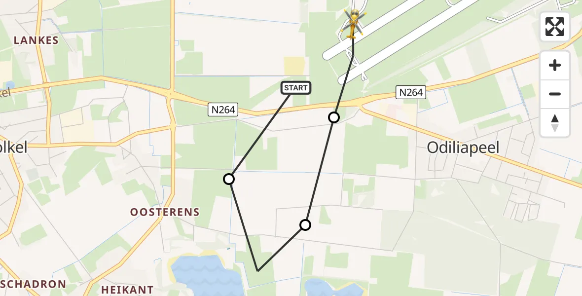 Vluchtroute Traumahelikopter Vliegbasis Volkel - Vliegbasis Volkel, 04 maart 2023, 16:47