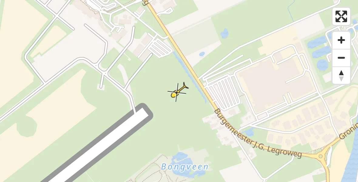 Routekaart van de vlucht: Lifeliner 4 naar Groningen Airport Eelde