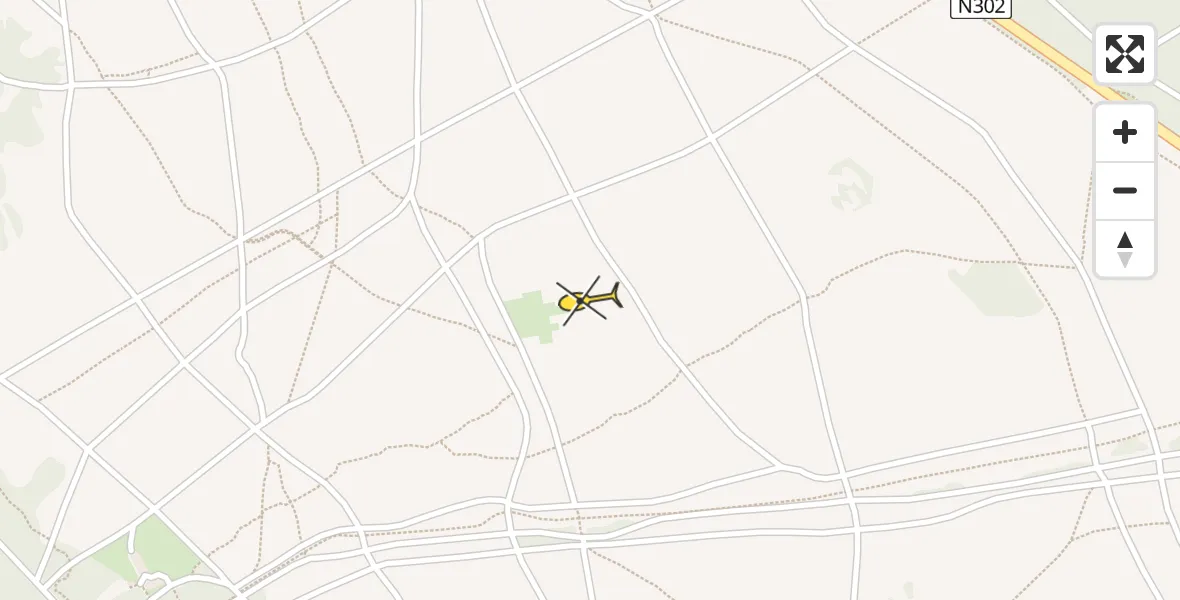 Routekaart van de vlucht: Politiehelikopter naar Ermelo