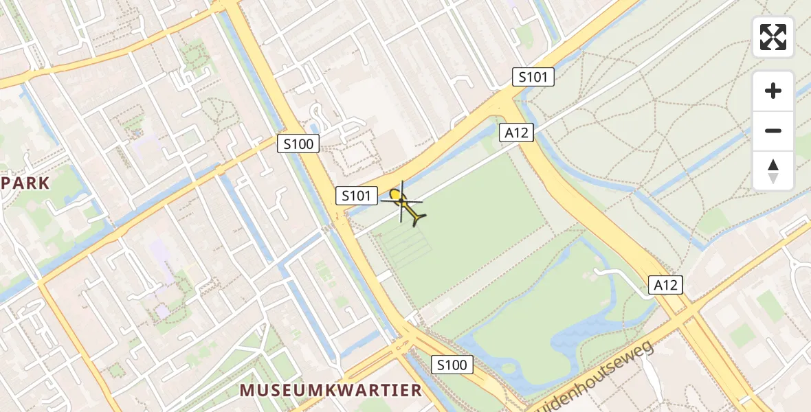 Routekaart van de vlucht: Lifeliner 2 naar Den Haag