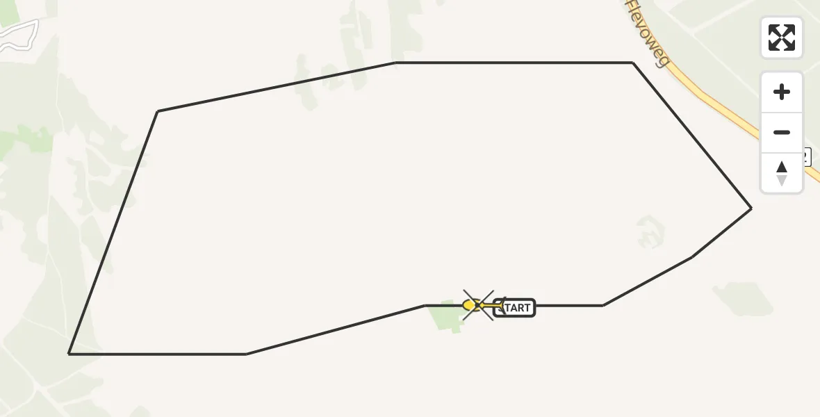 Routekaart van de vlucht: Politiehelikopter naar Ermelo