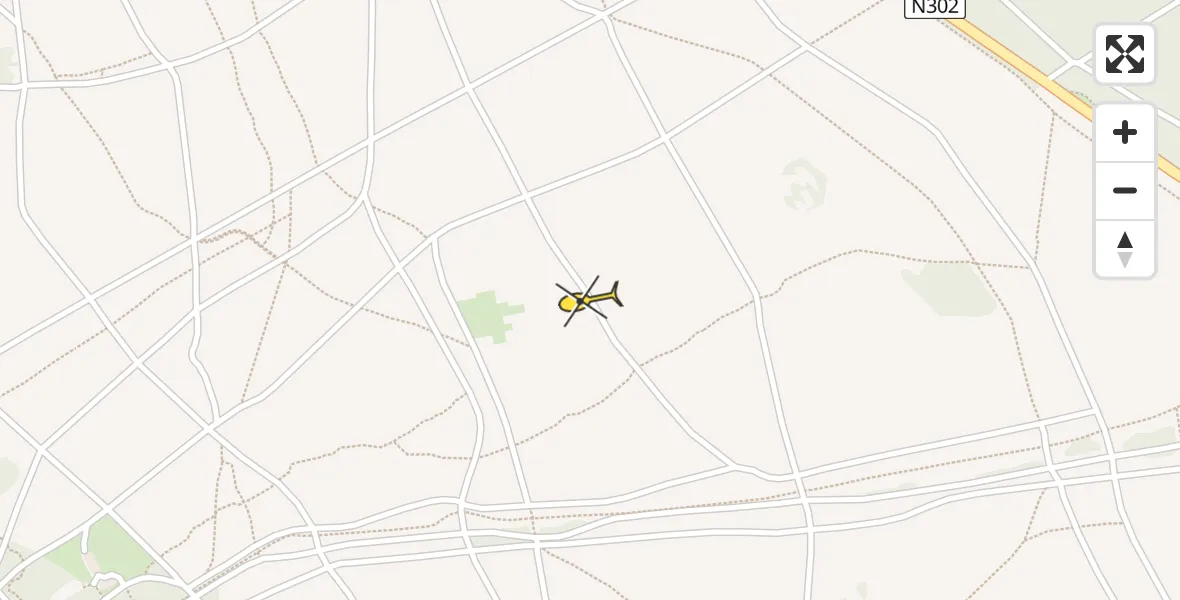 Routekaart van de vlucht: Politiehelikopter naar Ermelo