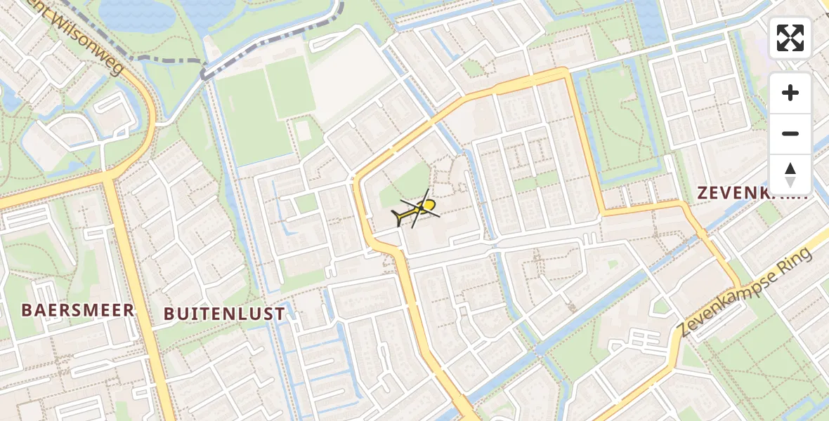 Routekaart van de vlucht: Lifeliner 2 naar Rotterdam