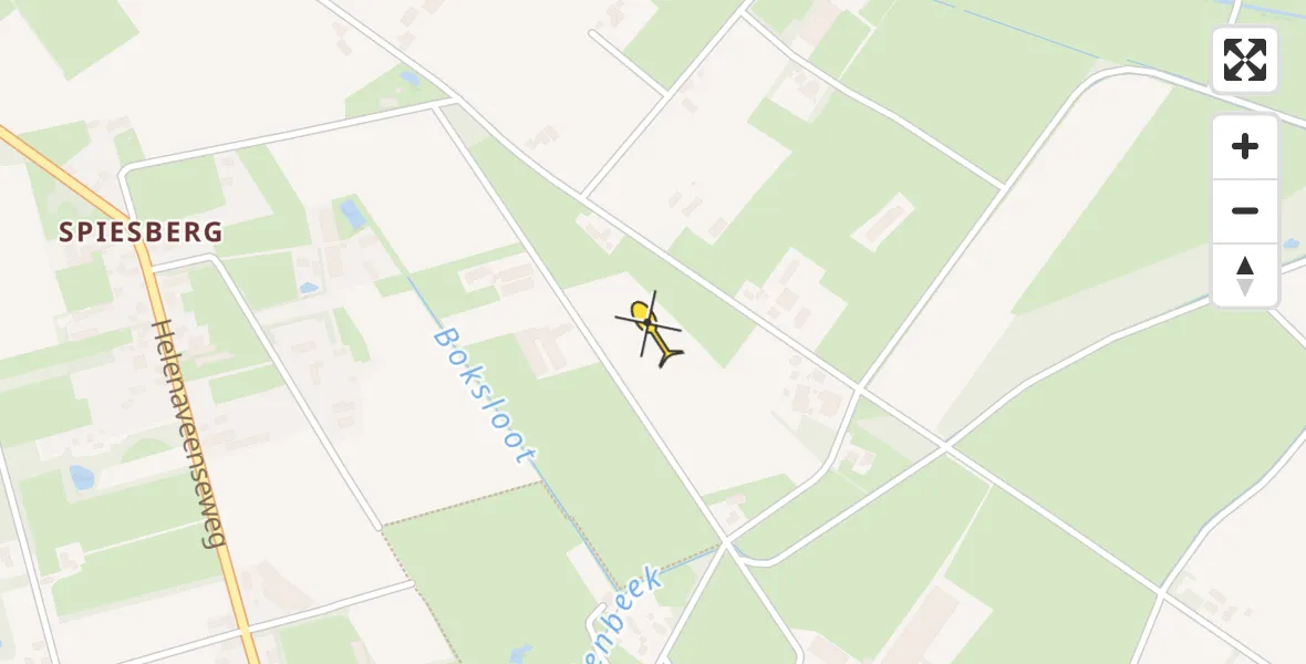 Routekaart van de vlucht: Politiehelikopter naar Grashoek