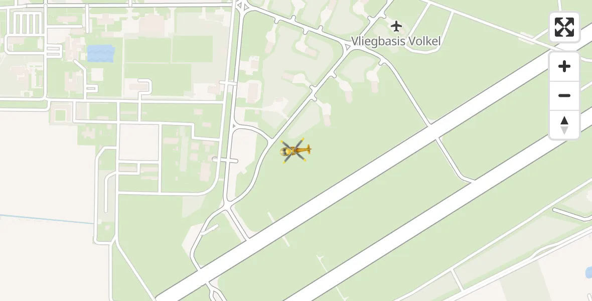 Vluchtroute Traumahelikopter Vliegbasis Volkel - Vliegbasis Volkel, 10 maart 2023, 20:54