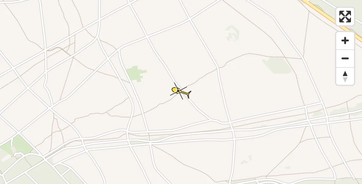 Routekaart van de vlucht: Politiehelikopter naar Ermelo