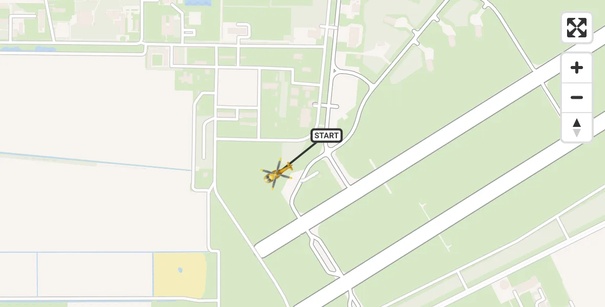 Vluchtroute Traumahelikopter Vliegbasis Volkel - Vliegbasis Volkel, 11 maart 2023, 20:44