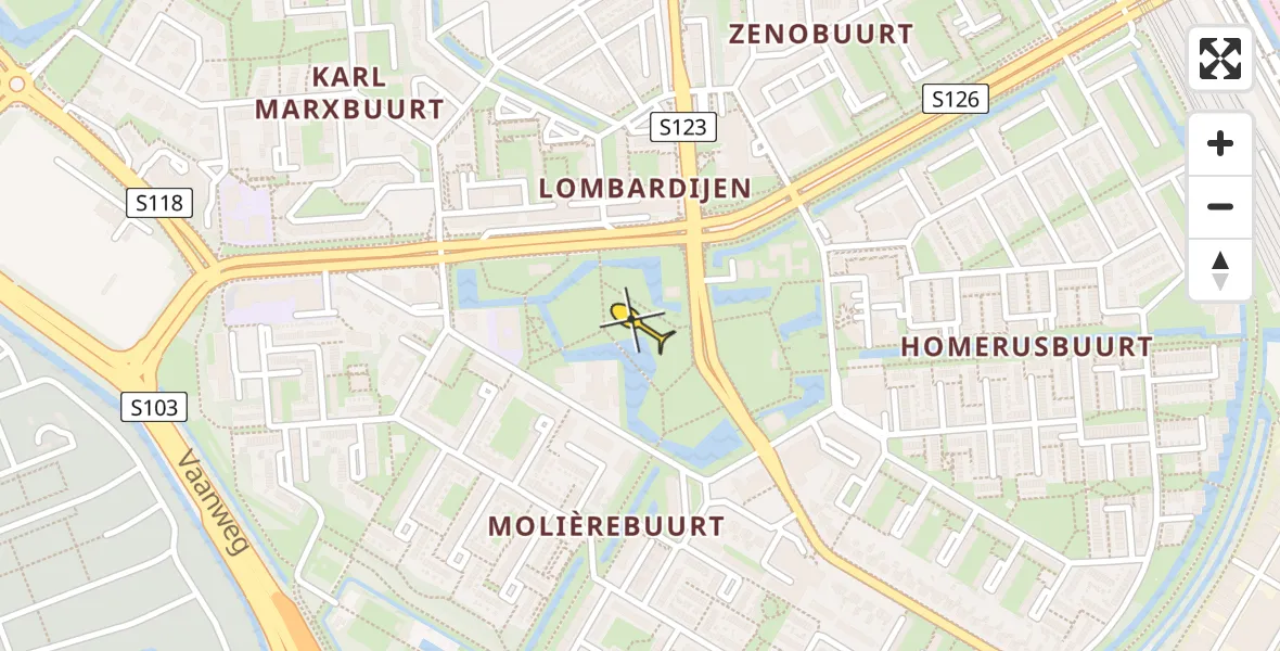 Routekaart van de vlucht: Lifeliner 2 naar Rotterdam