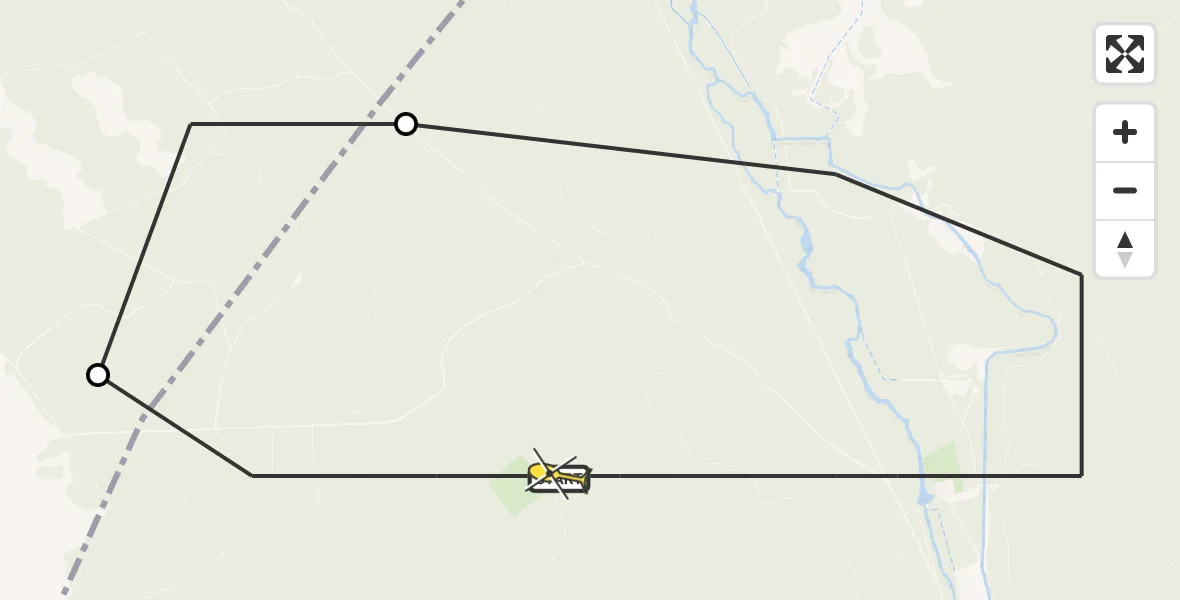 Routekaart van de vlucht: Politiehelikopter naar Ermelo