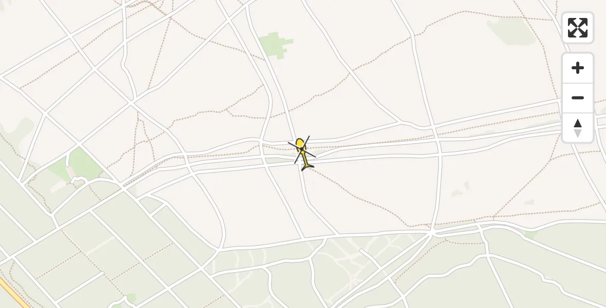 Routekaart van de vlucht: Politiehelikopter naar Ermelo