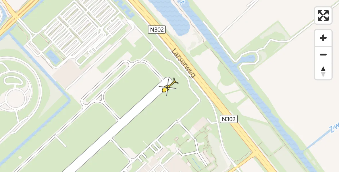 Vluchtroute Politiehelikopter van Lelystad Airport naar Lelystad Airport