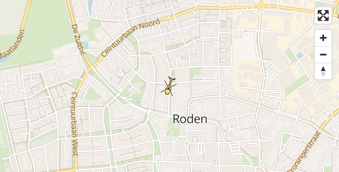 Routekaart van de vlucht: Lifeliner 4 naar Roden