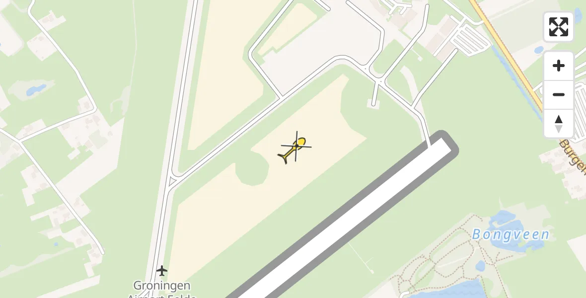 Routekaart van de vlucht: Lifeliner 4 naar Groningen Airport Eelde