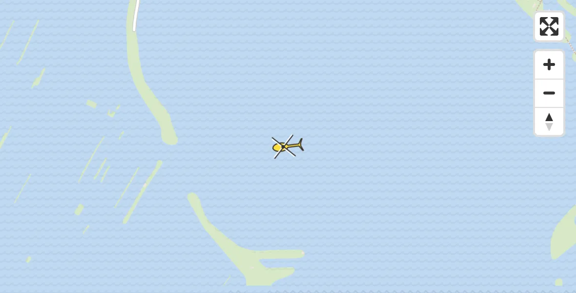 Routekaart van de vlucht: Politiehelikopter naar Vinkeveen