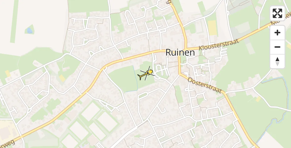 Routekaart van de vlucht: Lifeliner 4 naar Ruinen