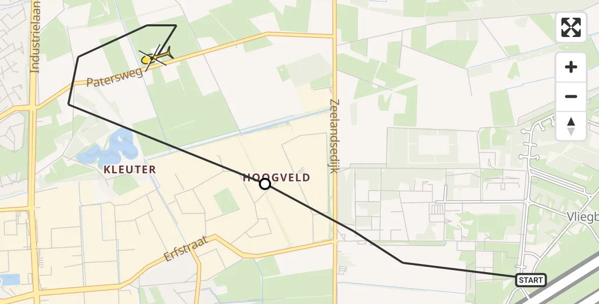 Routekaart van de vlucht: Lifeliner 3 naar Uden