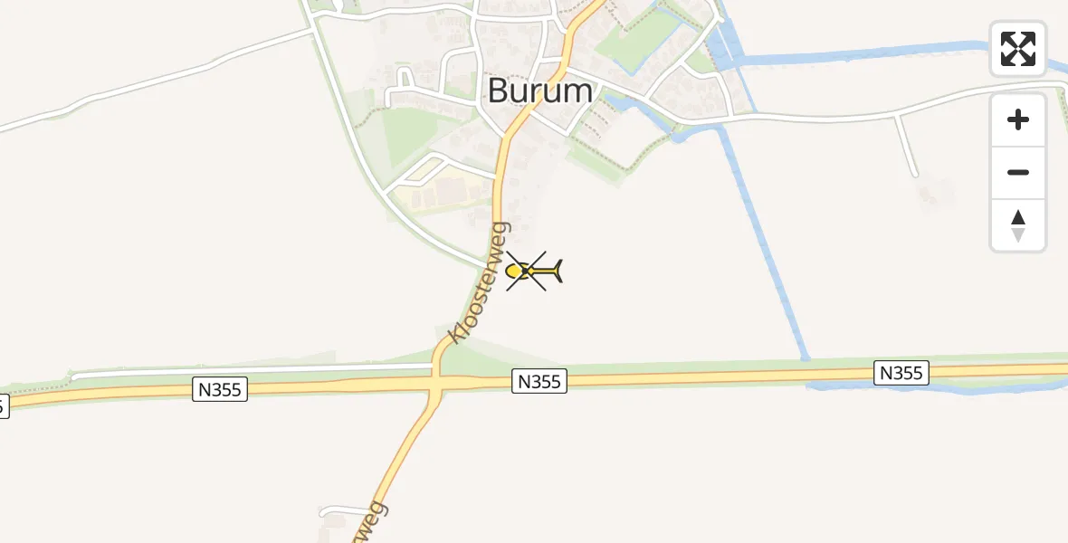 Routekaart van de vlucht: Lifeliner 4 naar Burum