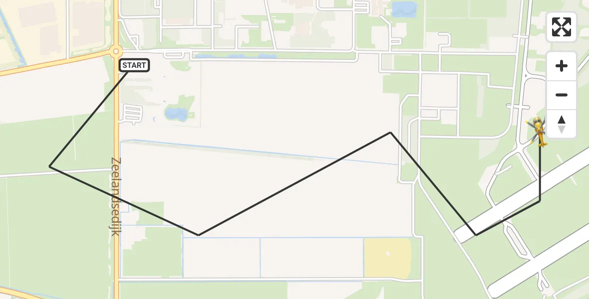 Vluchtroute Traumahelikopter Vliegbasis Volkel - Vliegbasis Volkel, 19 maart 2023, 19:19