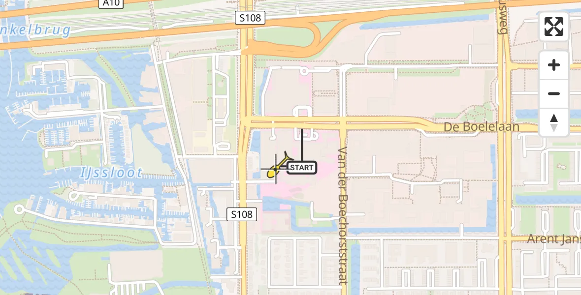 Routekaart van de vlucht: Lifeliner 1 naar VU Medisch Centrum Amsterdam