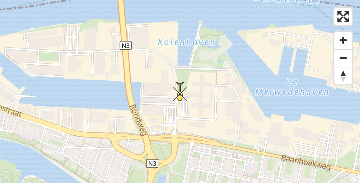 Routekaart van de vlucht: Lifeliner 2 naar Dordrecht