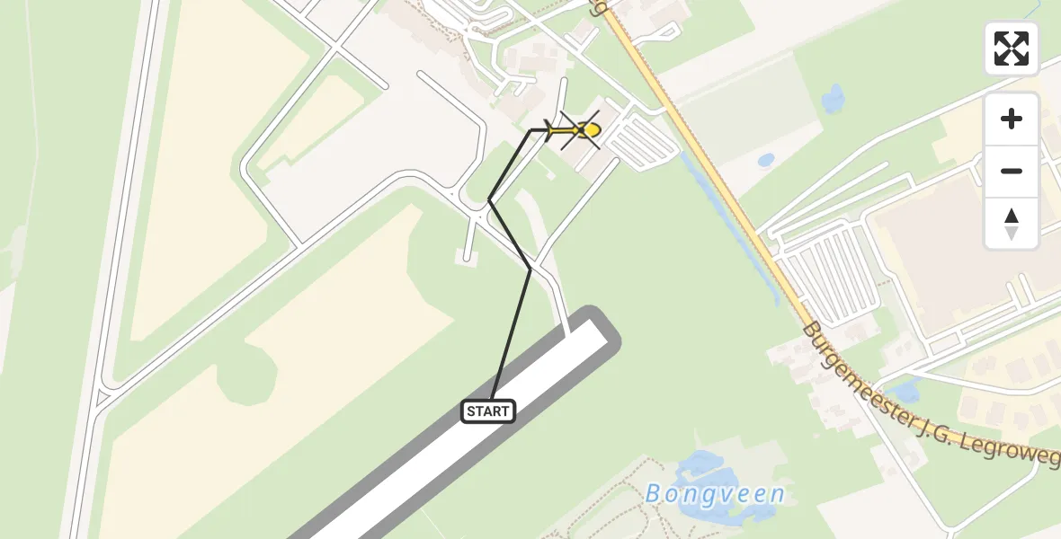 Routekaart van de vlucht: Lifeliner 4 naar Groningen Airport Eelde