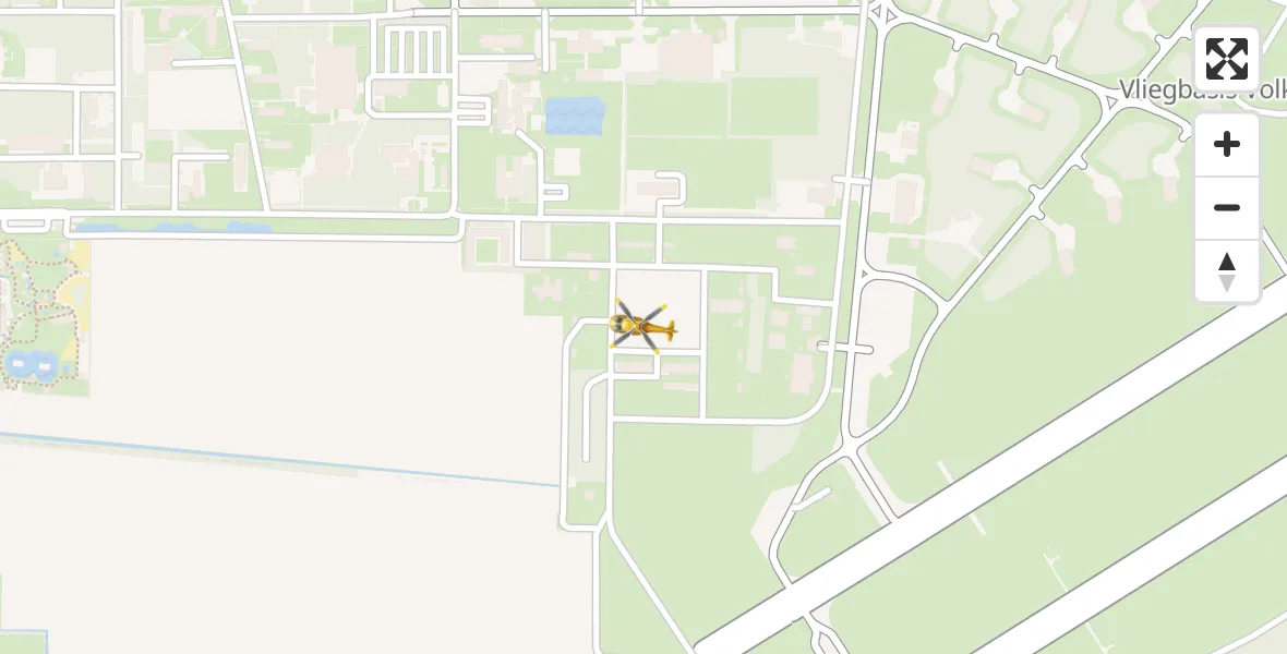 Vluchtroute Traumahelikopter Vliegbasis Volkel - Vliegbasis Volkel, 21 maart 2023, 19:37
