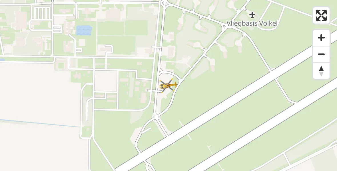 Vluchtroute Traumahelikopter Vliegbasis Volkel - Vliegbasis Volkel, 22 maart 2023, 02:15