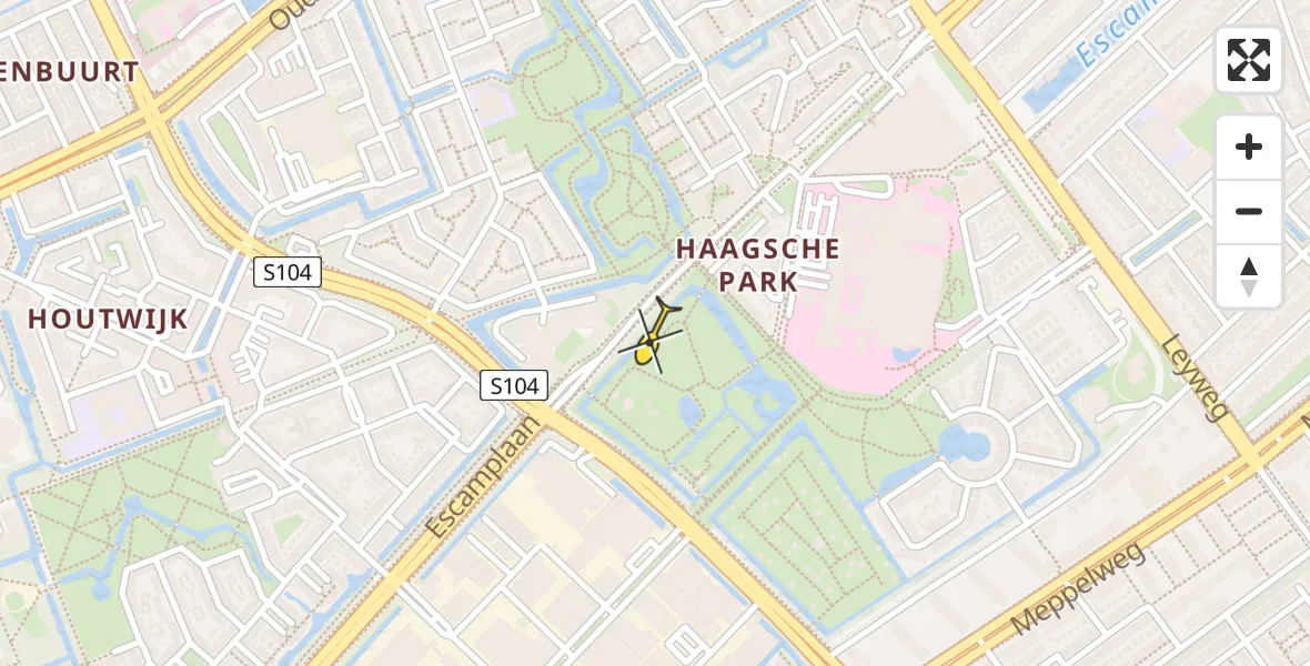 Routekaart van de vlucht: Lifeliner 2 naar Den Haag